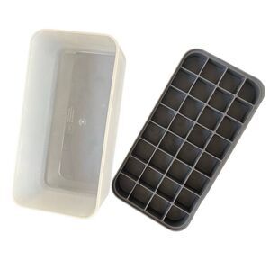 Silicone Ice Cube Tray with Lid W&P Holds 96 Cubes Space-Saving Stackable Design